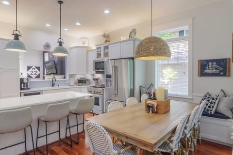 Comfortable seating for at 12+, the dining area is great for eating, games, etc.