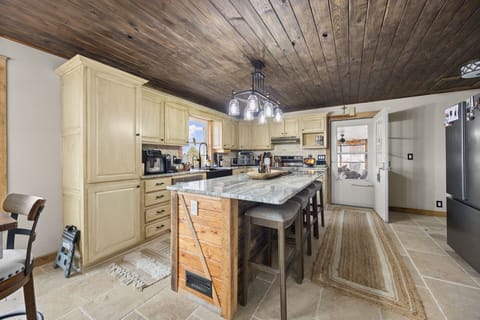 The kitchen is bright, functional, and ready for shared meals and easy mornings.