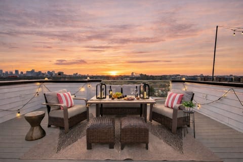 Rooftop dining with skyline views—perfect for sunset bites and city nights.