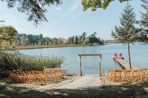 Outdoor banquet area