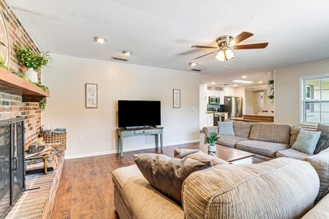 Living Room | Wood-Burning Fireplace