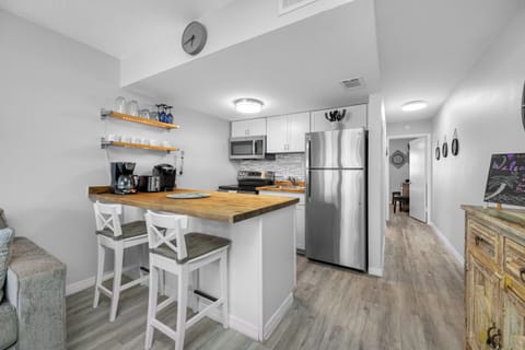 Newly updated kitchen with island seating