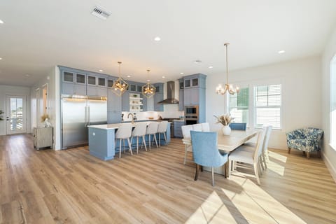 With large dining area