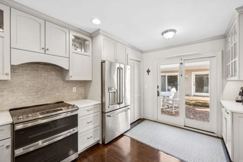 Kitchen has direct access to open air courtyard