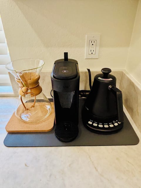 Pour over or Keurig with local San Diego coffee.