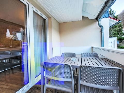 Interior Design, Furniture, Flooring, Floor, Apartment, Outdoor Furniture, Chair, Glass, Balcony, Shade