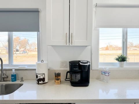Coffee station with Keurig and counter space