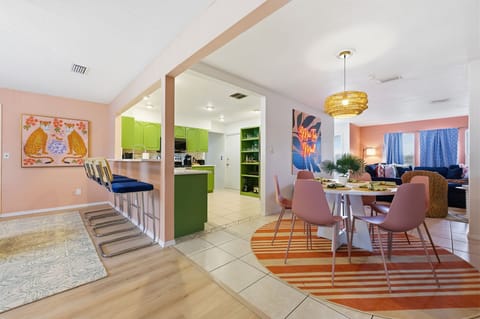 Enjoy seamless flow between the kitchen, dining, and living areas—perfect for group gatherings, cozy evenings, or just stretching out in style.