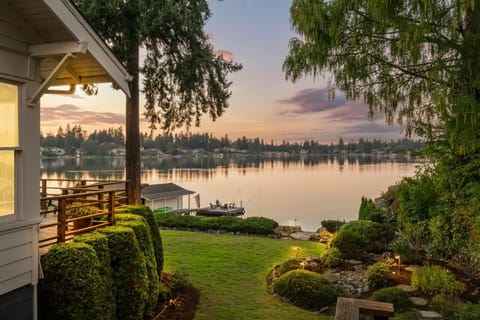 True lakefront cottage with 100 ft of waterfront  — the lake is always part of the day, no matter the season or your reason. You define your day: explore the area has to offer or reset and restore at Chestnut Cottage at Lake Steilacoom.