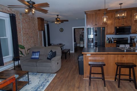 Living room and Dining room