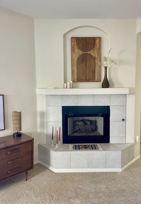 Living room fireplace