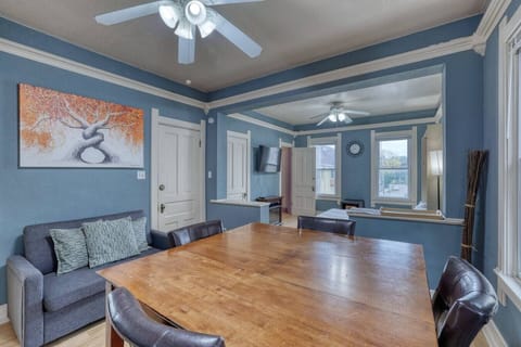 Spacious secondfloor dining entertainment and sleeping