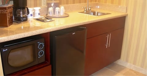 Start mornings easily with in-room coffee, microwave, and mini fridge.