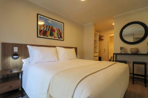 Comfortable bed for a good night's sleep.