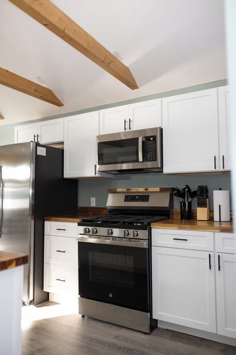 New modern kitchen, new appliances and cabinets. 