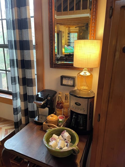 Coffee station; bring your coffee, pods and grounds, both types available