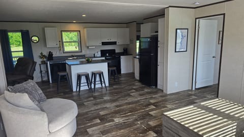 Sitting area with view of kitchen