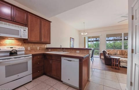 Large appliances and fully equipped kitchen