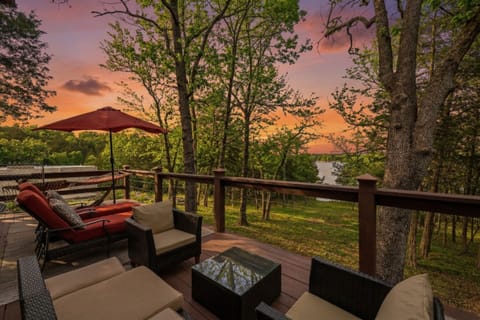 Mornings at the Treehouse on the lower deck.