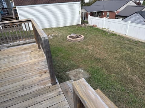 Deck, grill and firepit