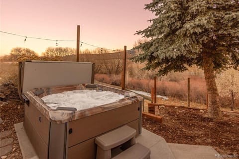Private hot tub with a view