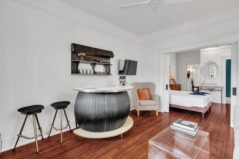 Stylish bar island perfect for drinks or casual meals