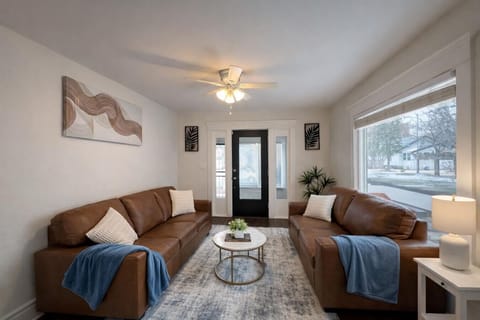 Modern yet cozy living room made for comfort and convenience