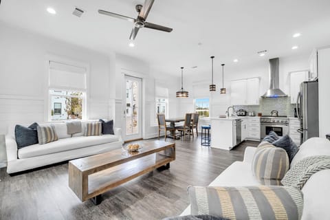 Seamless open-plan living and dining