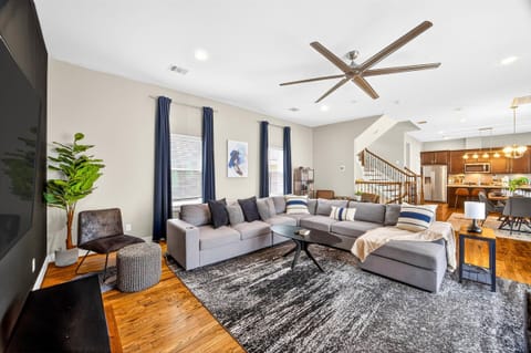 Step into comfort and style with our modern-designed living room.