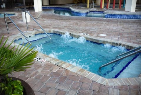Splash and play all day in the warm indoor water park.
