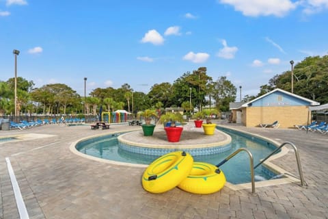 Grab a tube and float in the lazy river. 