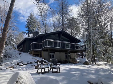 Back view of the house from the outdoor fireplace area.