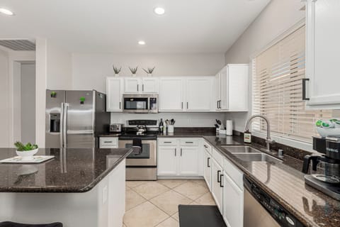 Stocked Kitchen has spices, oil, coffee, tea, wrap, foil + more