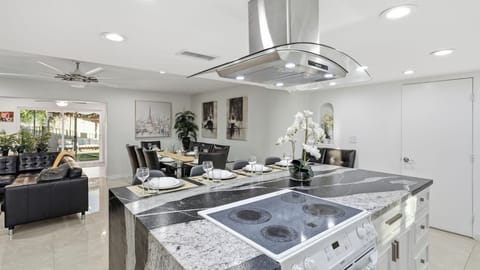 Comfortable kitchen space offering convenience and efficiency.