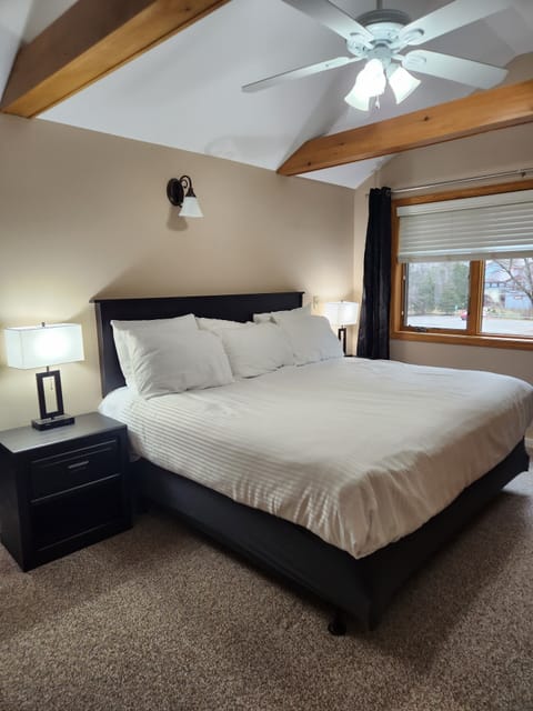 King size bed in the bedroom.