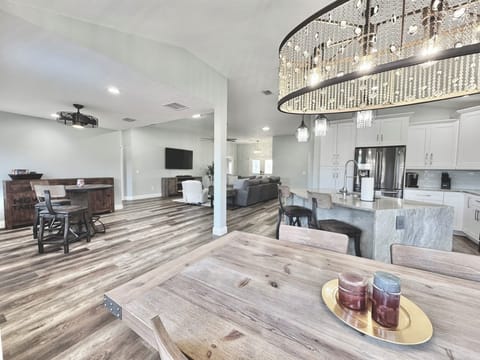 Living Room, Kitchen, Dining Area & Dual Purpose Informal Dining/Gaming Area