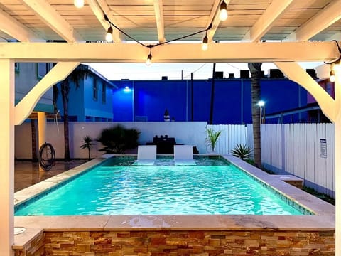 The beautiful new pool is perfect for cooling off after a hot day. Relax on the in-pool sun loungers or under the pergola. 

Note: The pool is heated for your comfort during the colder months. 