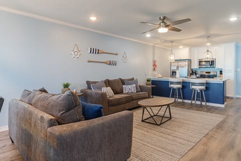 Open living and kitchen