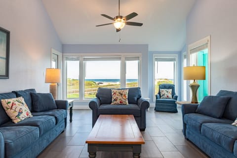 Bright coastal living room