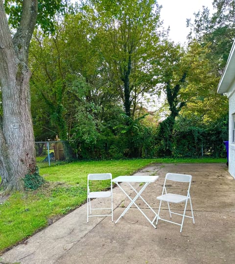 Fenced yard for pet safety 