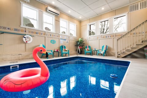 Swin anytime in our very own PRIVATE, indoor heated pool just for you and your group!