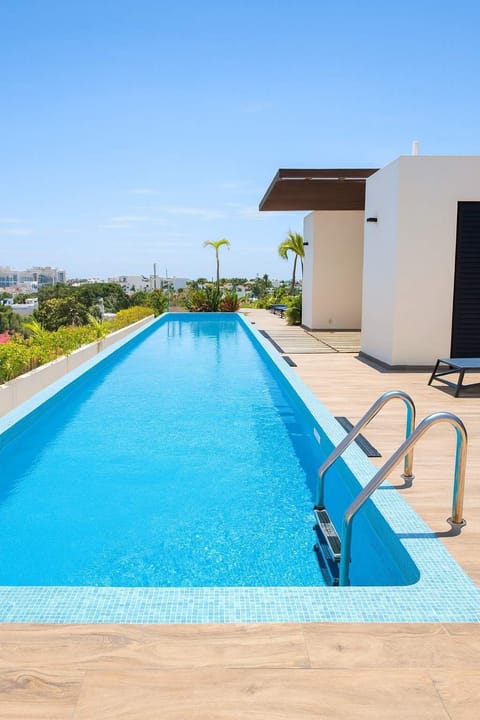 The rooftop pool has one of the best views in the city