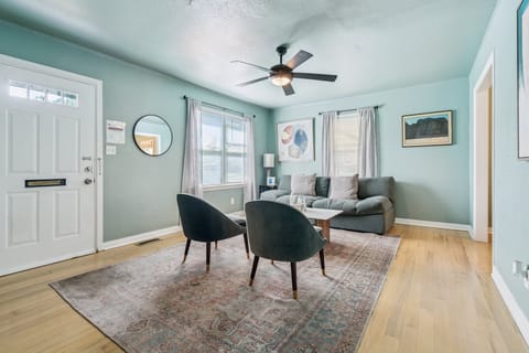 Sink into the plush sofa and let your worries melt away in our inviting living room