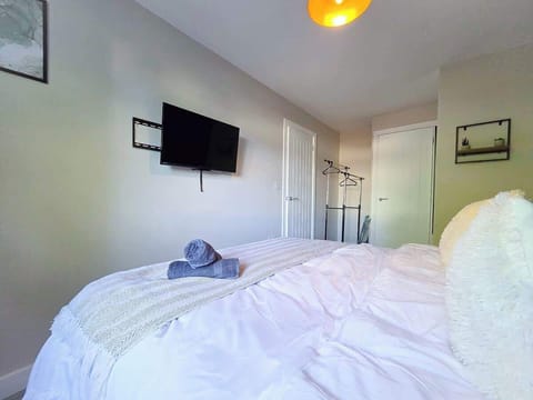 Rest easy in this peaceful bedroom with our double-sized bed