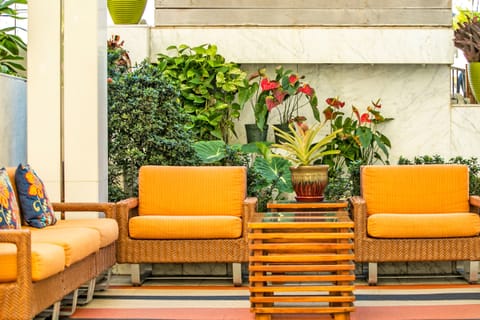 Settle in with drinks around sleek tables and soft cushions