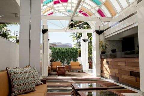 Check in and step into a bright, design-forward lobby lounge