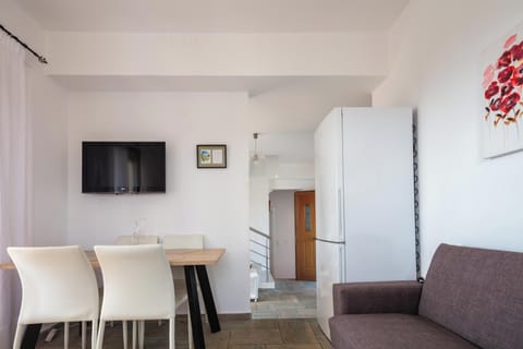 Indoor dining table next to the kitchen
