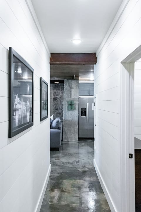 Hallway leading to living room