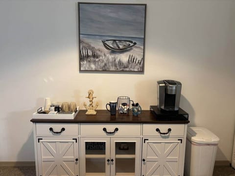 Fully stocked coffee bar