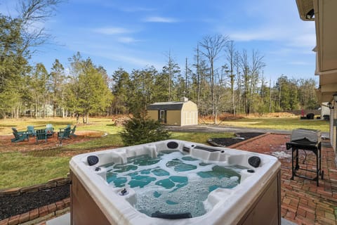 Unwind on crisp evenings with a relaxing soak in the hot tub.